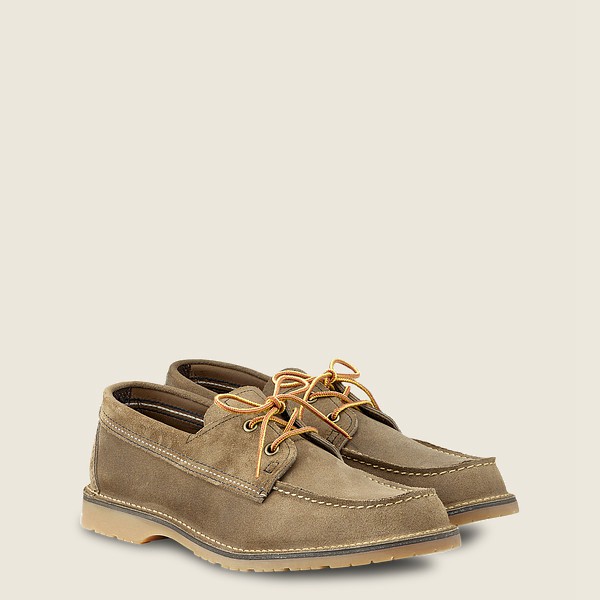 Oxford Herre - Red Wing Weekender Camp Moc - Muleskinner Læder - Khaki - KHJGPZ-902